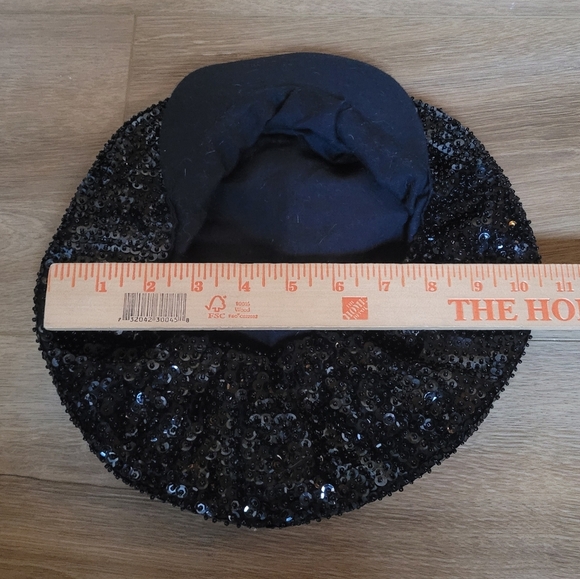 80's Black Sequin‎ Cap - Picture 5 of 5